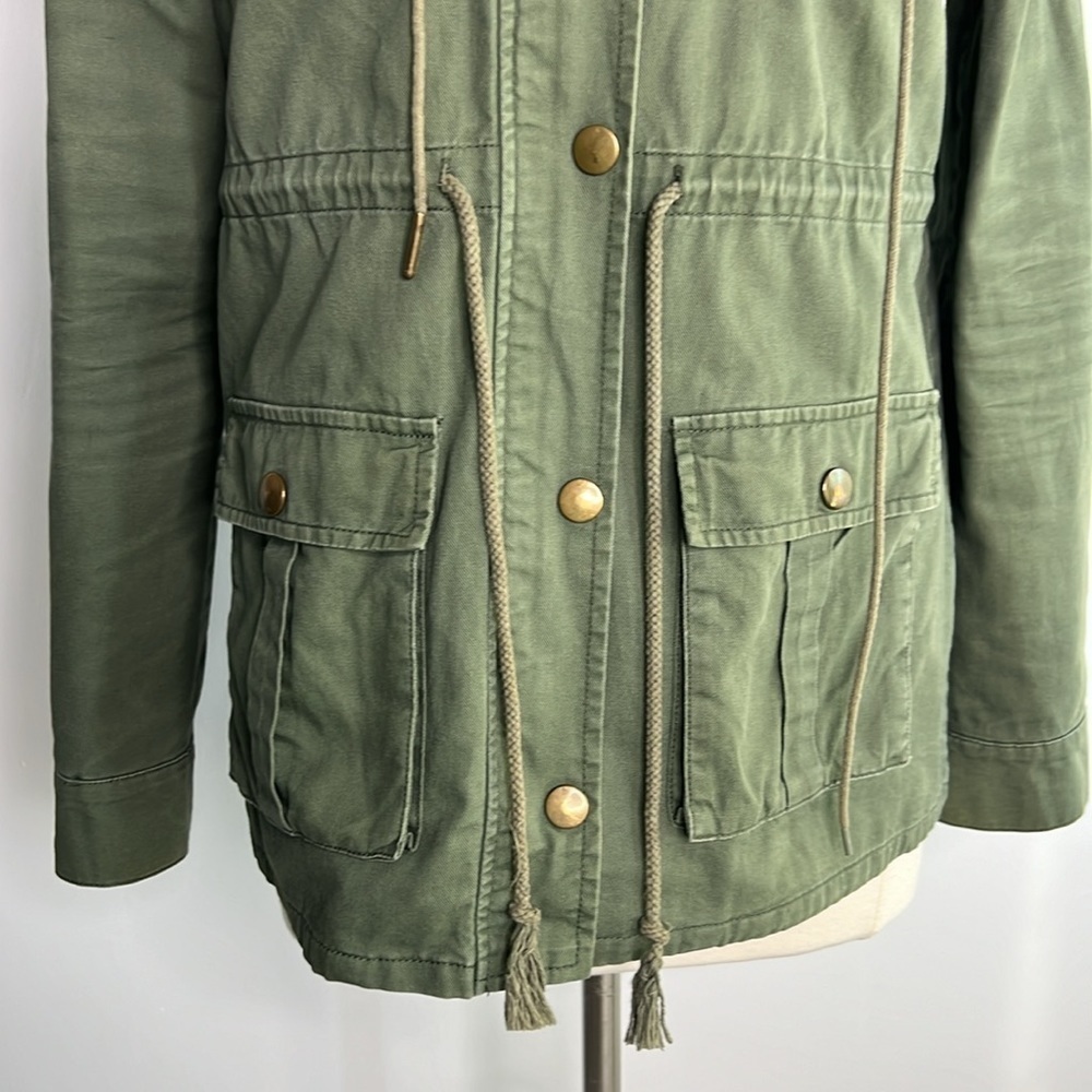 41 Hawthorn Chaplin Essential Hooded Anorak olive green utility Jacket small - Picture 6 of 15